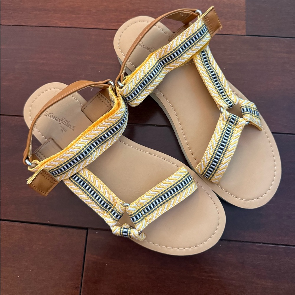 Yellow and Black Summer Sandals